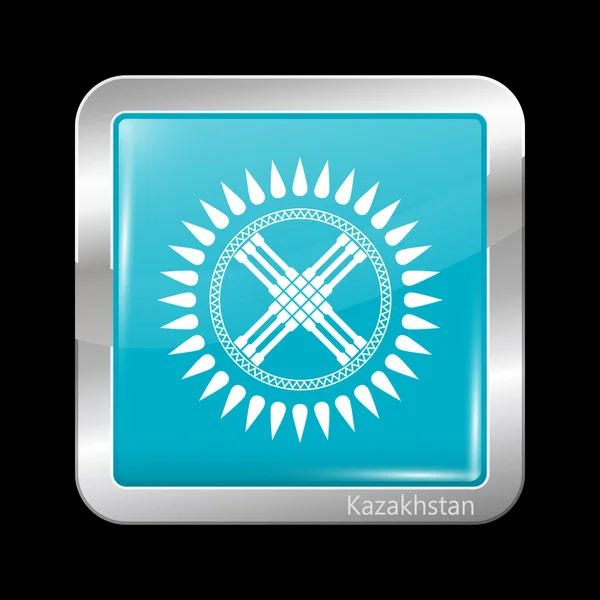 Казахстанский вариант флага. Метровая площадь иконы — стоковый вектор