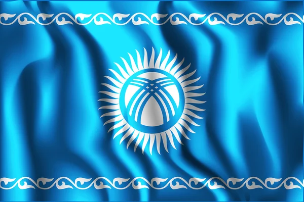 Kyrgyzstan Possible Variant Flag. Rectangular Shape Icon — Διανυσματικό Αρχείο