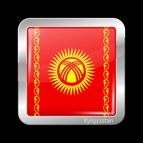 Возможен вариант флага Кыргызстана. Метровая площадь иконы — стоковый вектор