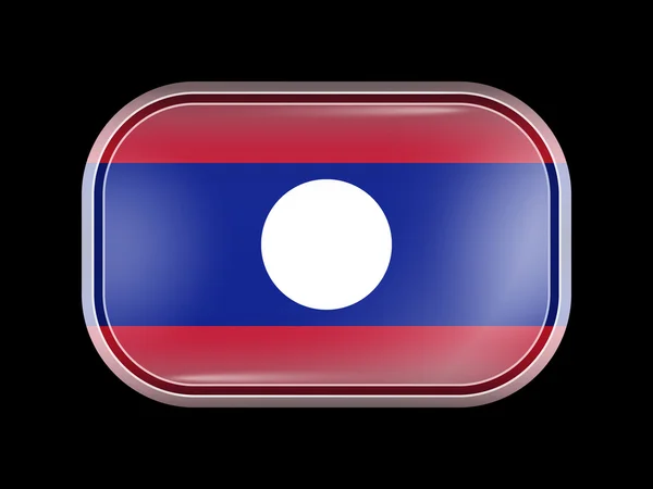 Flagge von Laos. rechteckige Form mit abgerundeten Ecken — Stockvektor