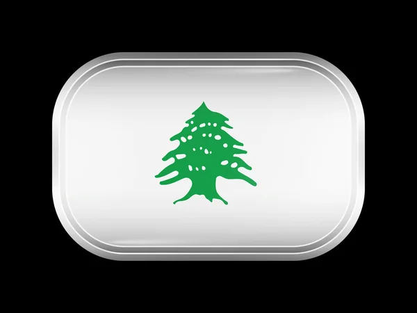 レバノンの旗。角の丸い長方形。この Fl — ストックベクタ
