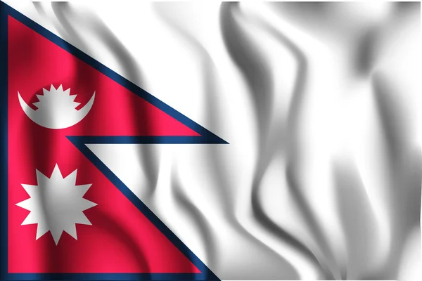 Bandera de Nepal. Icono de forma rectangular — Archivo Imágenes Vectoriales