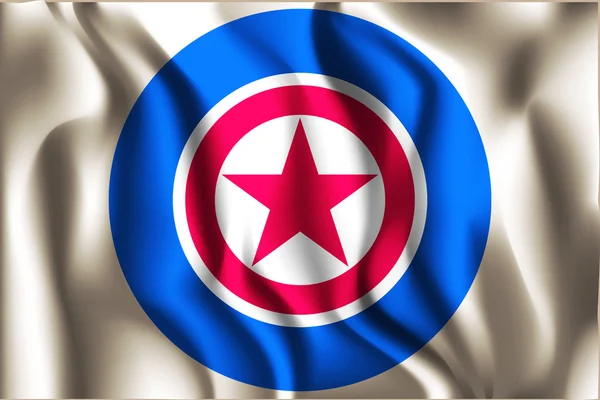 Bandiera Variante Corea del Nord. Icona a forma rettangolare — Vettoriale Stock