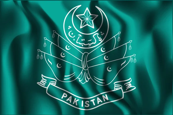O velho Emblema do Paquistão. Ícone de forma retangular —  Vetores de Stock