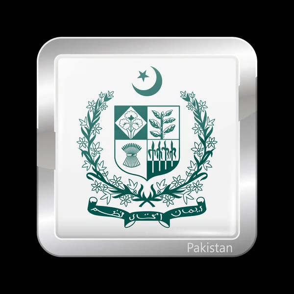 Герб Пакистана. Метровая площадь иконы — стоковый вектор