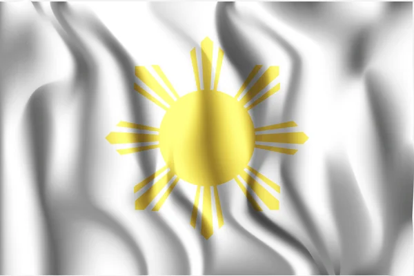 Bandera variante de Filipinas. Icono de forma rectangular — Vector de stock