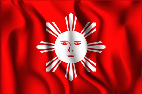 Bandera variante de Filipinas. Icono de forma rectangular — Archivo Imágenes Vectoriales