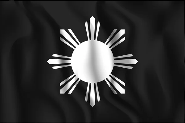 Bandera variante de Filipinas. Icono de forma rectangular — Vector de stock