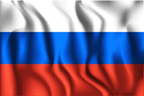 Drapeau de Russie. Icône de forme rectangulaire — Image vectorielle