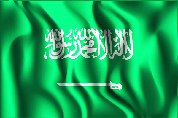 Bandeira da Arábia Saudita. Ícone de forma retangular — Vetor de Stock