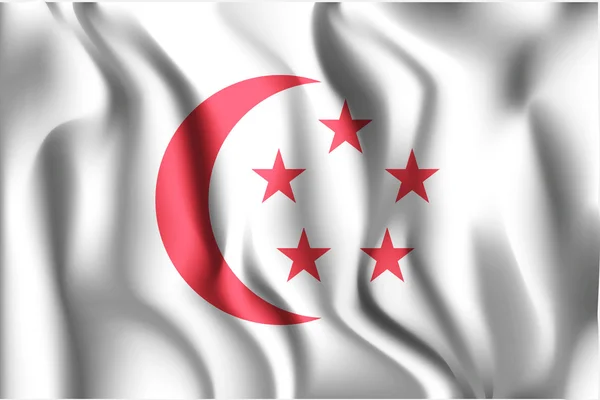 Singapore-Variante Flagge. Ikone rechteckiger Form — Stockvektor