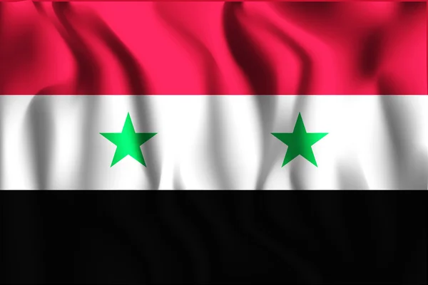 シリアの旗。四角形アイコン — ストックベクタ