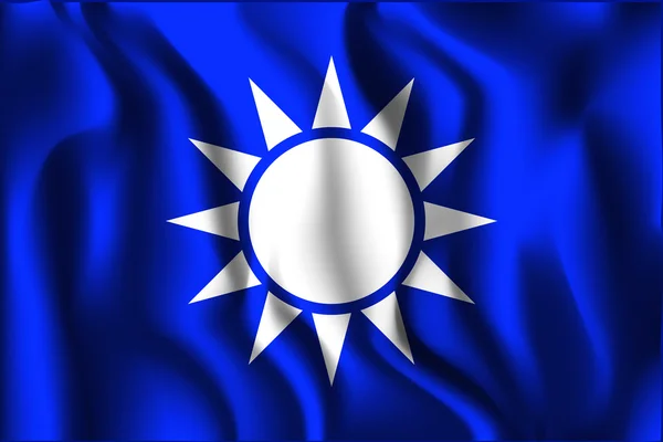 Taiwanvariante Flagge. Ikone rechteckiger Form — Stockvektor