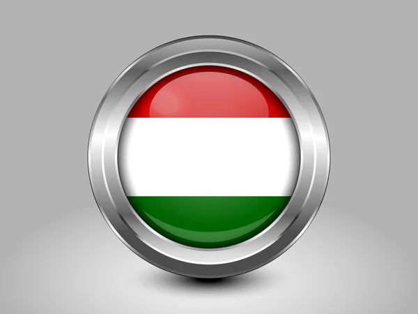 Bandeira da variante do Tajiquistão. Ícone redondo de metal — Vetor de Stock