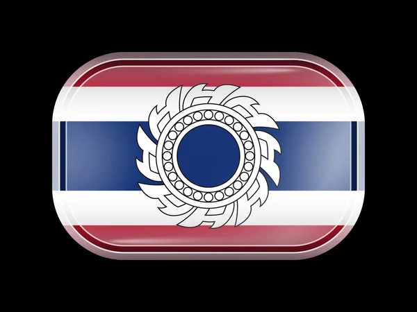 Bandiera Variante Thailandia. Forma rettangolare con angoli arrotondati — Vettoriale Stock