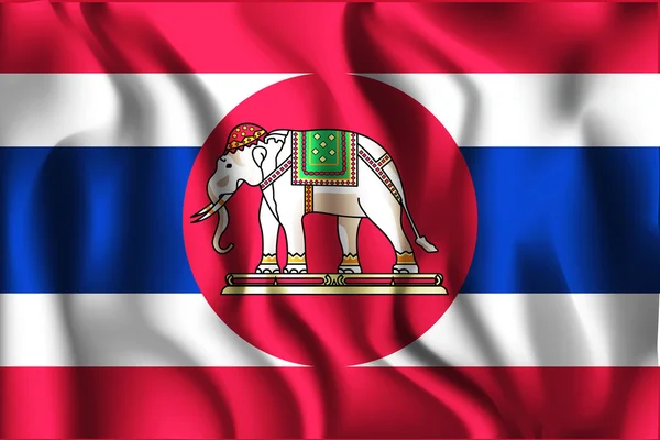 Ταϊλάνδη παραλλαγή σημαία. Ορθογώνιο σχήμα εικονίδιο — Διανυσματικό Αρχείο