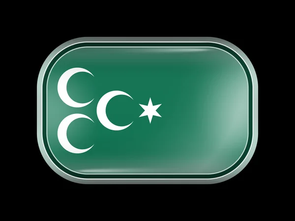 Флаг Османской империи. Прямоугольная форма с круглой кукурузой — стоковый вектор