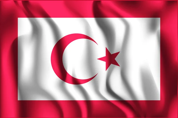 Bendera Varian Turki. Ikon Bentuk Segiempat - Stok Vektor