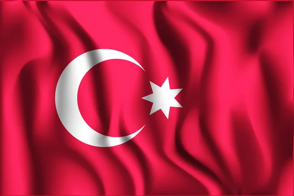 Drapeau de l'Empire ottoman. Icône de forme rectangulaire — Image vectorielle