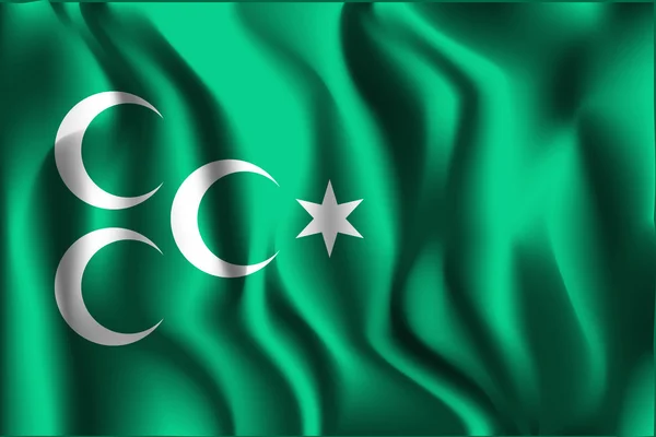 Bandeira da Variante do Império Otomano. Ícone de forma retangular — Vetor de Stock