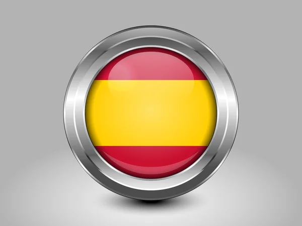 Vietnam Variant Flag. Metal Round Icon — Stock Vector