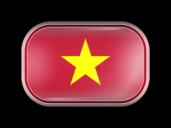 Vietnam bayrağı. Köşeleri yuvarlatılmış dikdörtgen şeklinde — Stok Vektör