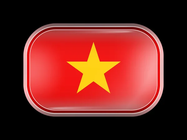 Вьетнамский вариант флага. Прямоугольная форма с закругленными углами — стоковый вектор