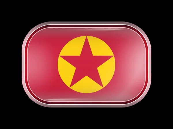 Vietnam Variant Flag. Forma rettangolare con angoli arrotondati — Vettoriale Stock