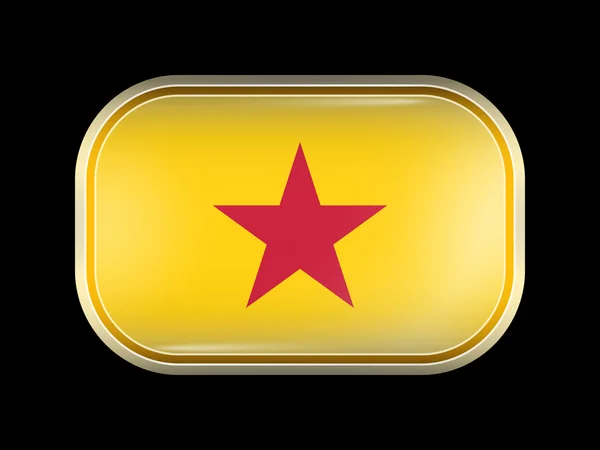 Vietnam Variant Flag. Forma rettangolare con angoli arrotondati — Vettoriale Stock