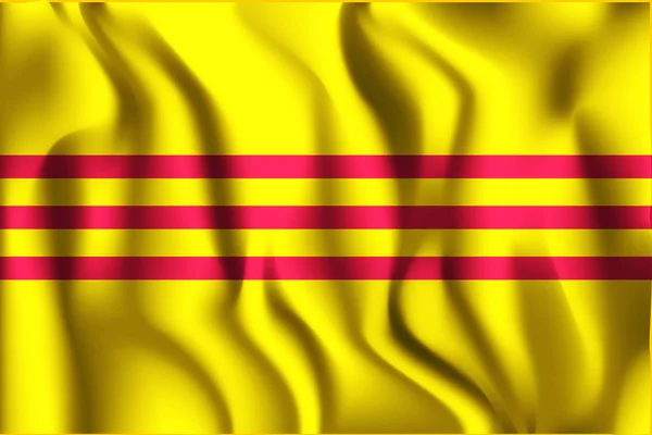 Flagga Sydvietnam. Rektangulär form ikonen — Stock vektor