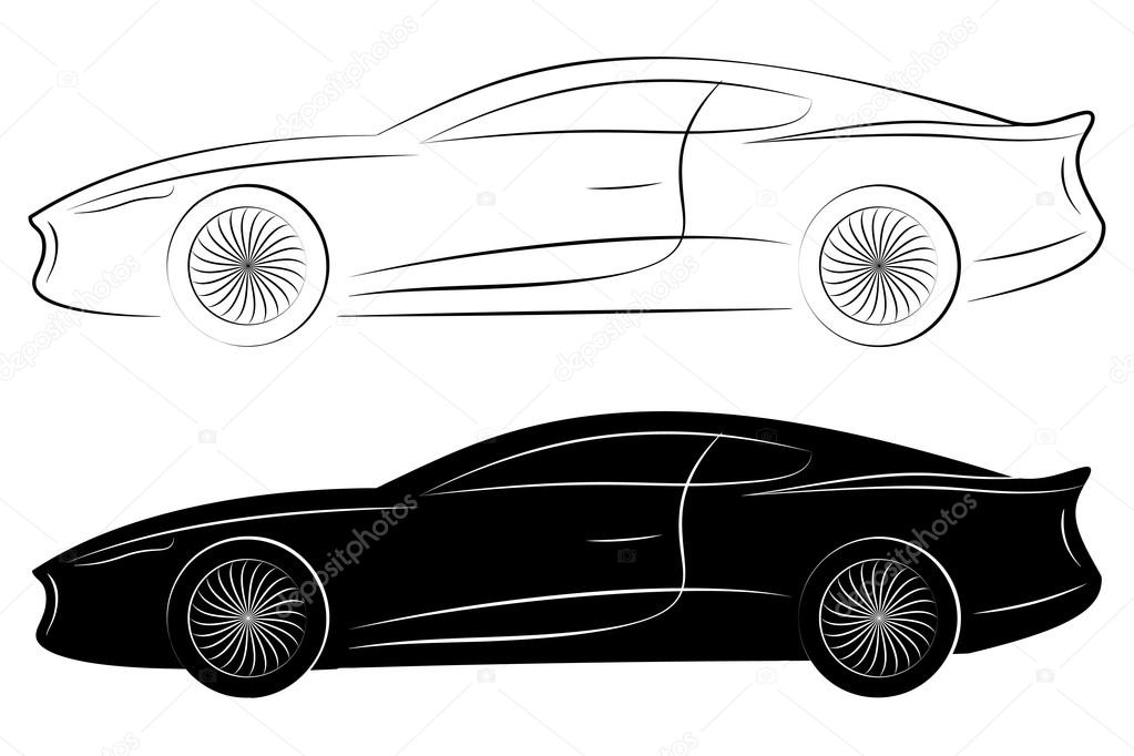 Outlines of Sports Cars