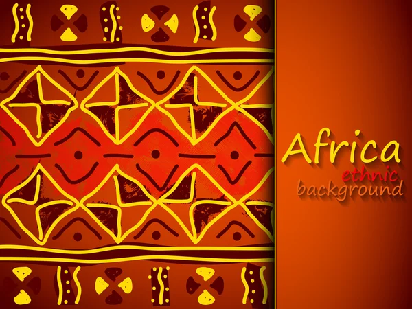 Africano Etnia Vettoriale Sfondo. Modello tribale — Vettoriale Stock