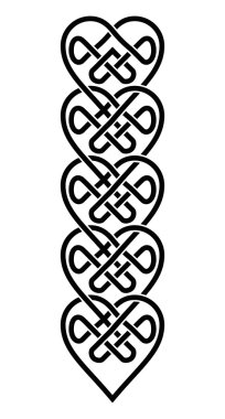 Kelt stil kalpler süsleme dokunan