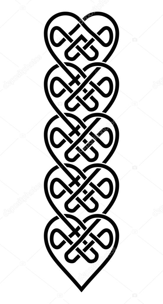 Weaved Celtic Style Hearts Ornament
