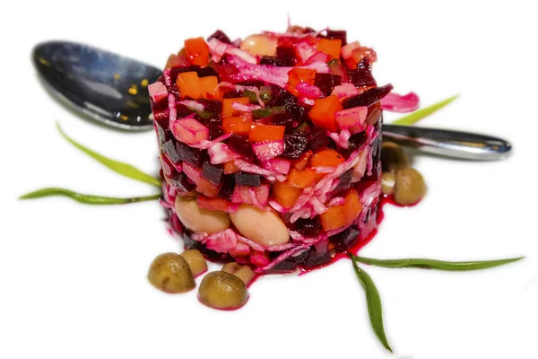 Vinaigrette,  Ukrainian beetroot salad. — Stock Photo, Image