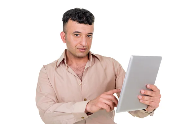 Бизнесмен с карманным компьютером . — стоковое фото