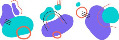 çoklu renk soyut geometrik şekiller