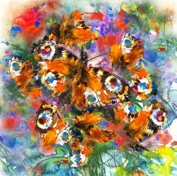 Asas de borboleta, fundo abstrato — Fotografia de Stock