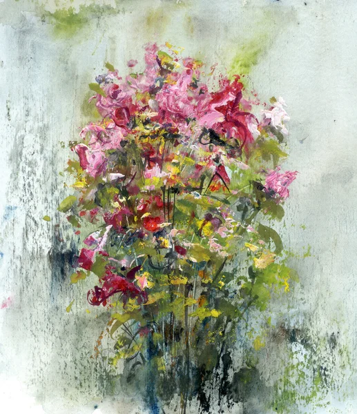 Bouquets de rosas, arte da pintura Imagem De Stock