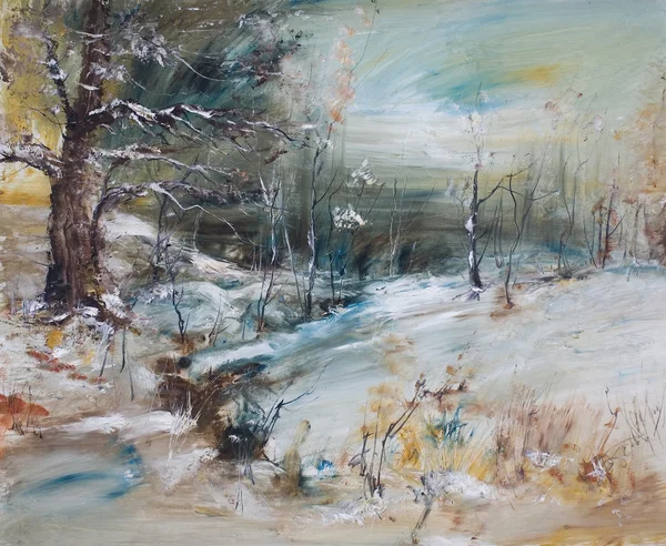 Noel manzara, Yağlıboya Resim