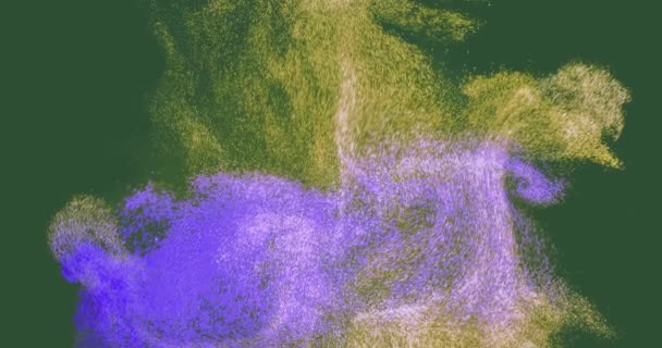 Wolken Aus Kleinen Gasblasen Bewegen Sich Langsam Durch Die Farbige — Stockvideo
