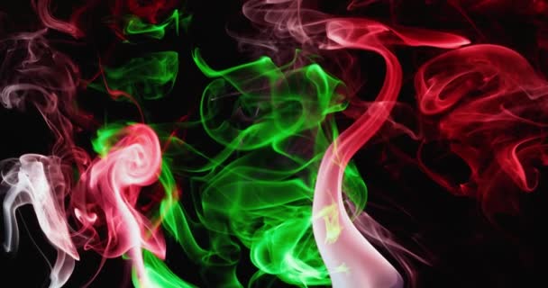 Surreal Slow Dance Clouds Colored Smoke Swirls Fabulous Smoke Dark — Stock Video