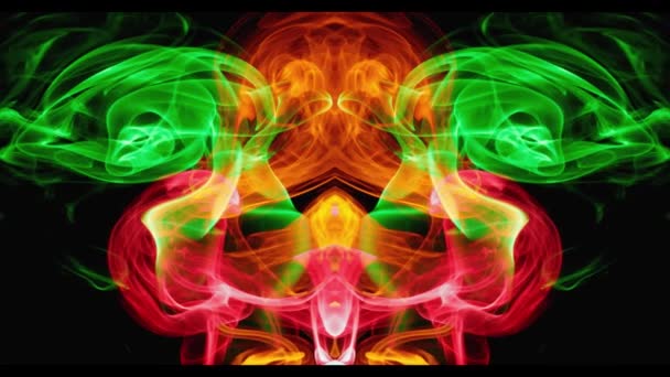 Fantasias psicadélicas de fumaça colorida. — Vídeo de Stock