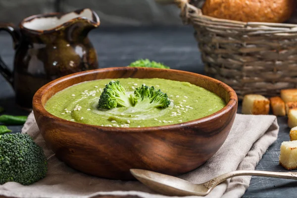 Broccoli cream soup — Stock Photo, Image