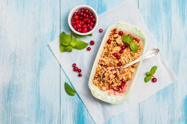 Granola with cranberries and pears — Stock Photo, Image