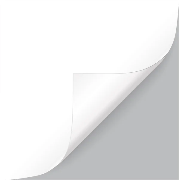 White paper corner — Stock Vector