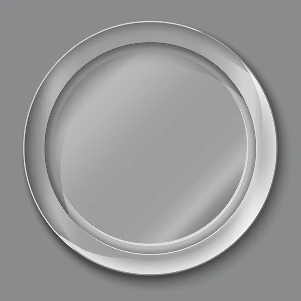 Εικονογράφηση φορέας άδειο πιάτο ασήμι. — Διανυσματικό Αρχείο