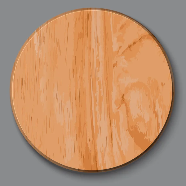 リアルな木製のまな板, — ストックベクタ
