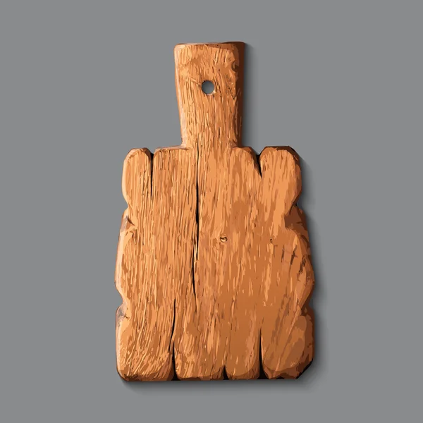 Realistiska trä skärbräda, — Stock vektor
