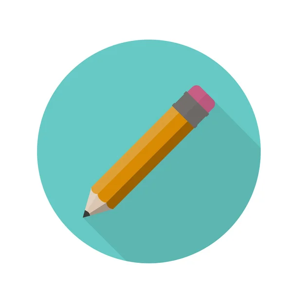 Pencil. Flat Design vector icon — Stock Vector